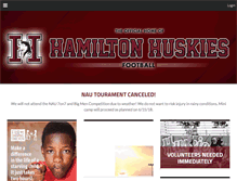 Tablet Screenshot of hamiltonhuskiesfootball.com